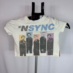 NSYNC Cropped Baby Tee XS Y2K Boy Band Graphic Pop Nostalgia Shirt Top